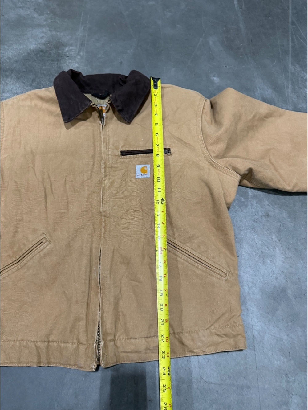 Vintage Carhartt WJ097 CML Women's Detroit Jacket Camel Tan Size Large - Picture 7 of 7